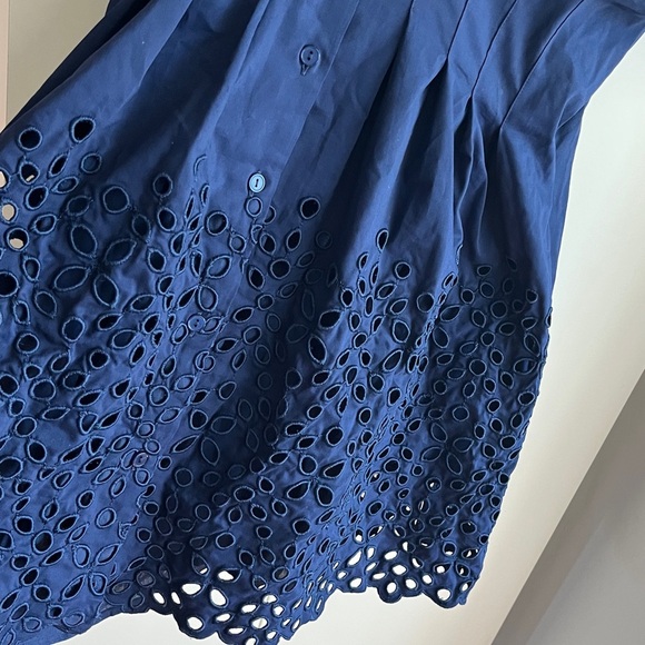 Anthropologie x Exquise The Tobie Button-Front Pleated Mini Shirt Dress Med NWT - Picture 8 of 16